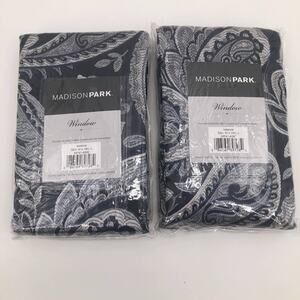 Madison Park Valance Window Panel Set Paisley New